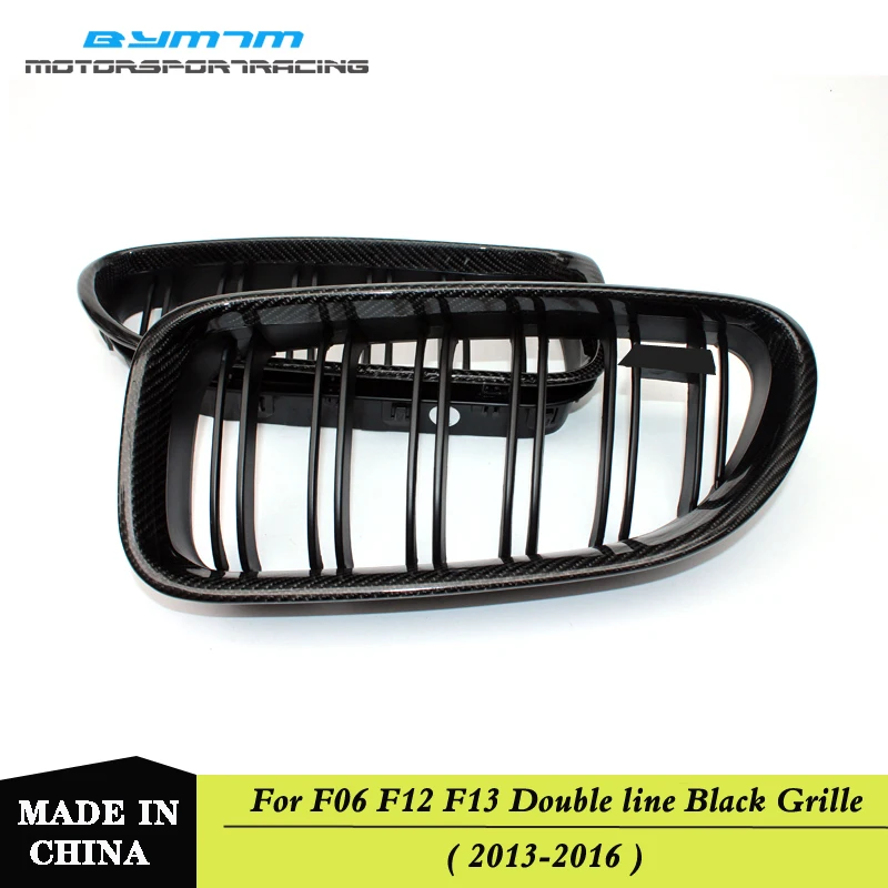 

Two line ABS Coloer Carbon black Grill Fit For BMW 6-Series F06 F12 640i 650i