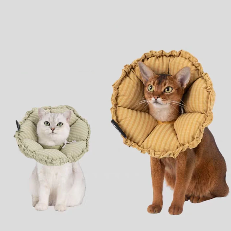 

Soft Cat Cone Adjustable Recovery Collar After Surgery Prevent Licking Wound Protective Neck Cone Comfortable Pet Elizabethan