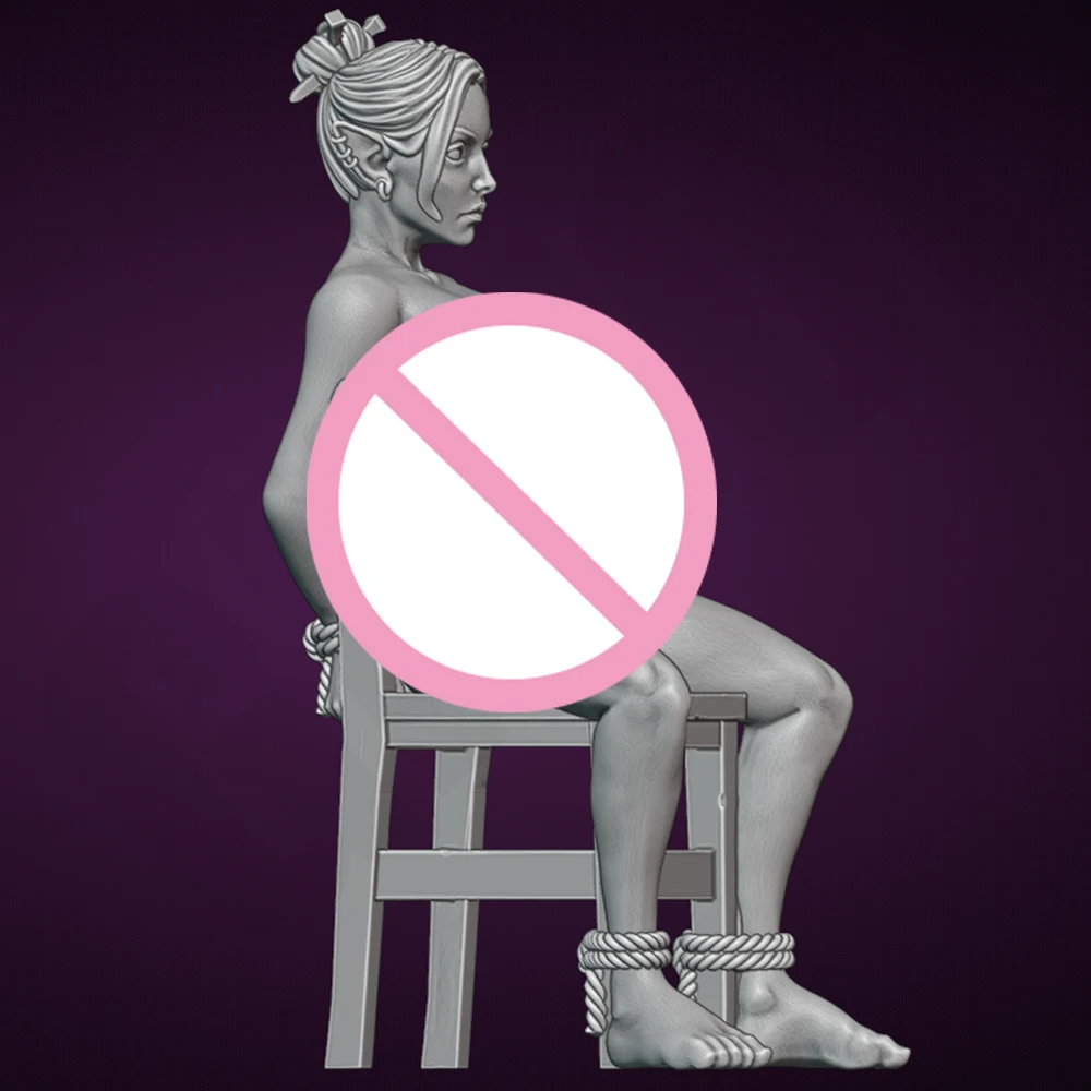 1/24 NSFW Kruk bind meid SM Hars Beeldje Speelgoed Ongeverfd GK Pop Ongemonteerd 3D Print Assembly Miniatuur Reductie Standbeeld Speelgoed