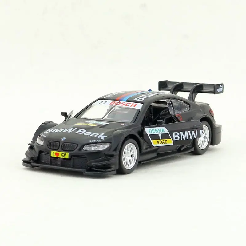 Diecast Metal Toy Model 1:42 Scale BMW M4 DTM Racing Car Pull Back Doors Openable Educational Collection Gift Kid Match Box