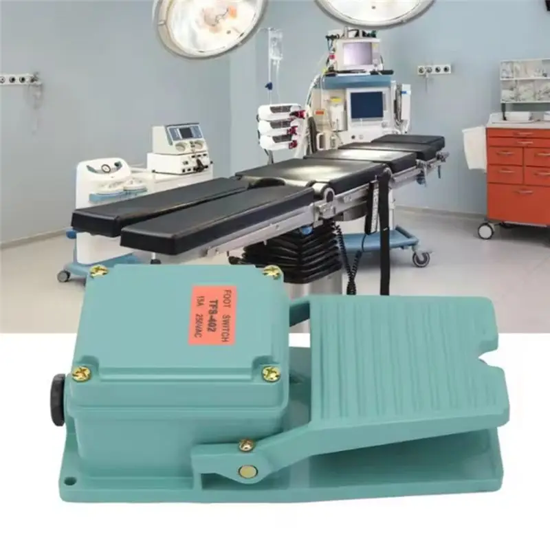 A84E-TFS-402 AC 250V 15A Pedal Switch Non-Slip Aluminum Alloy Electric Power Foot Pedal Switch