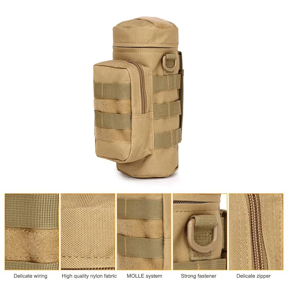 Tactical Molle Water Bottle Bag Pouch Holder Outdoor Travel Camping Hiking Cycling Fishing Hunting Water Bottle Kettle Carrier