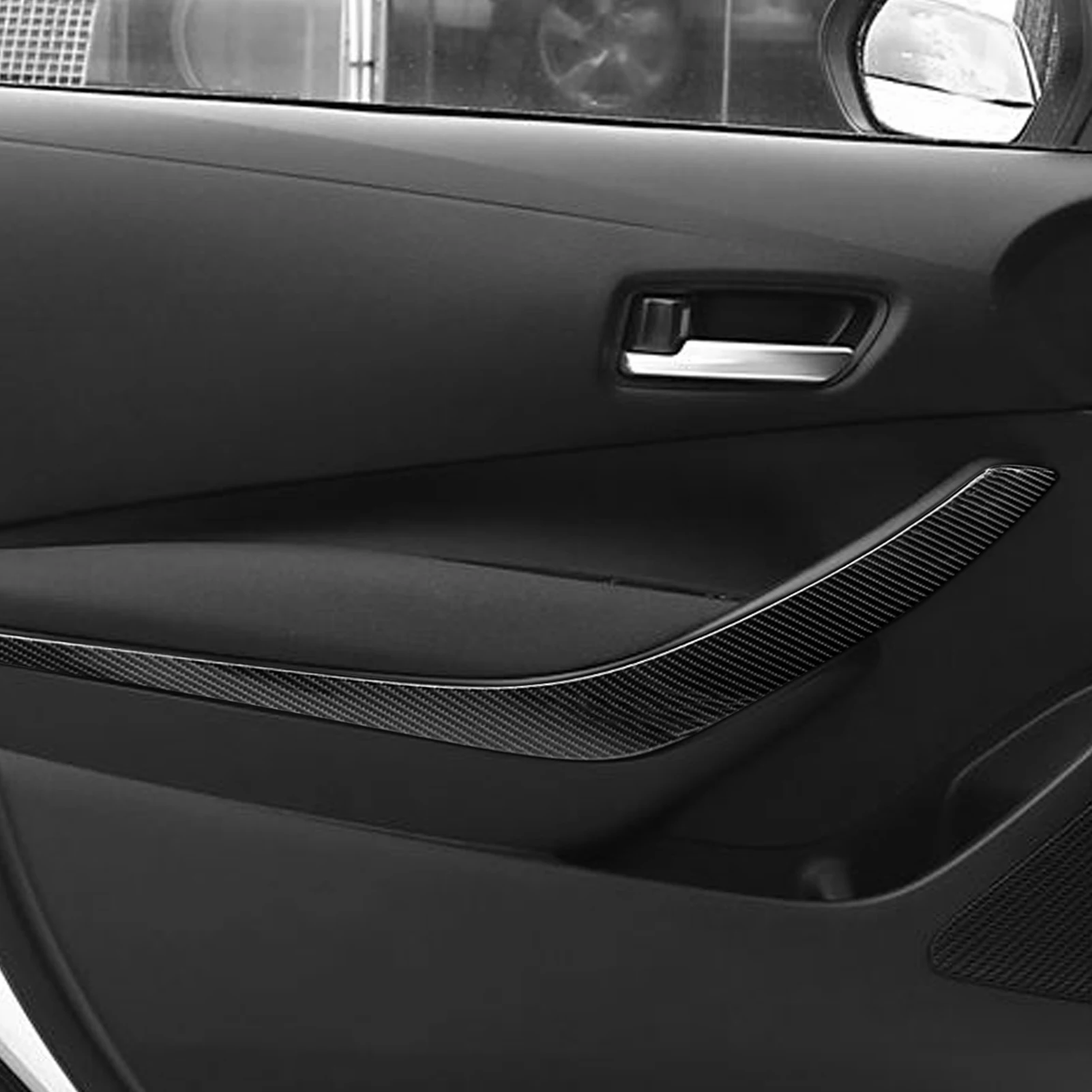 For Toyota Corolla GR 2023 2024 2025 Real Dry Carbon Fiber Inner Door Handle Side Panel Trim Cover Car Accessories Modification