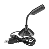 USB Laptop Microphone Voice Mic High Sensitivity Mini Studio Speech Mic Stand With Holder Gaming Conference For Desktop PC