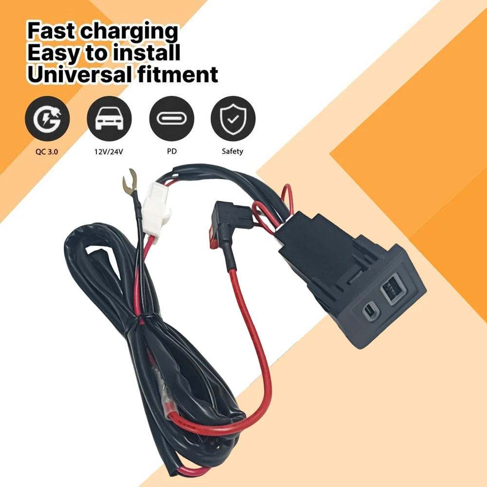 Adaptateur de téléphone automatique à charge rapide, double prise de chargeur de voiture USB PD + QC3.0, prise de chargeur rapide pour VW Multivan T5 2003 – 2015