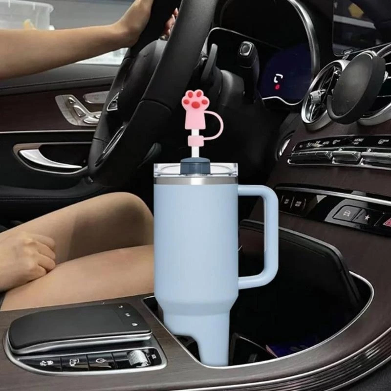 

6pcs Durable Claw Straw Seal Decoration Household Dust-Proof Straw Plugs Set