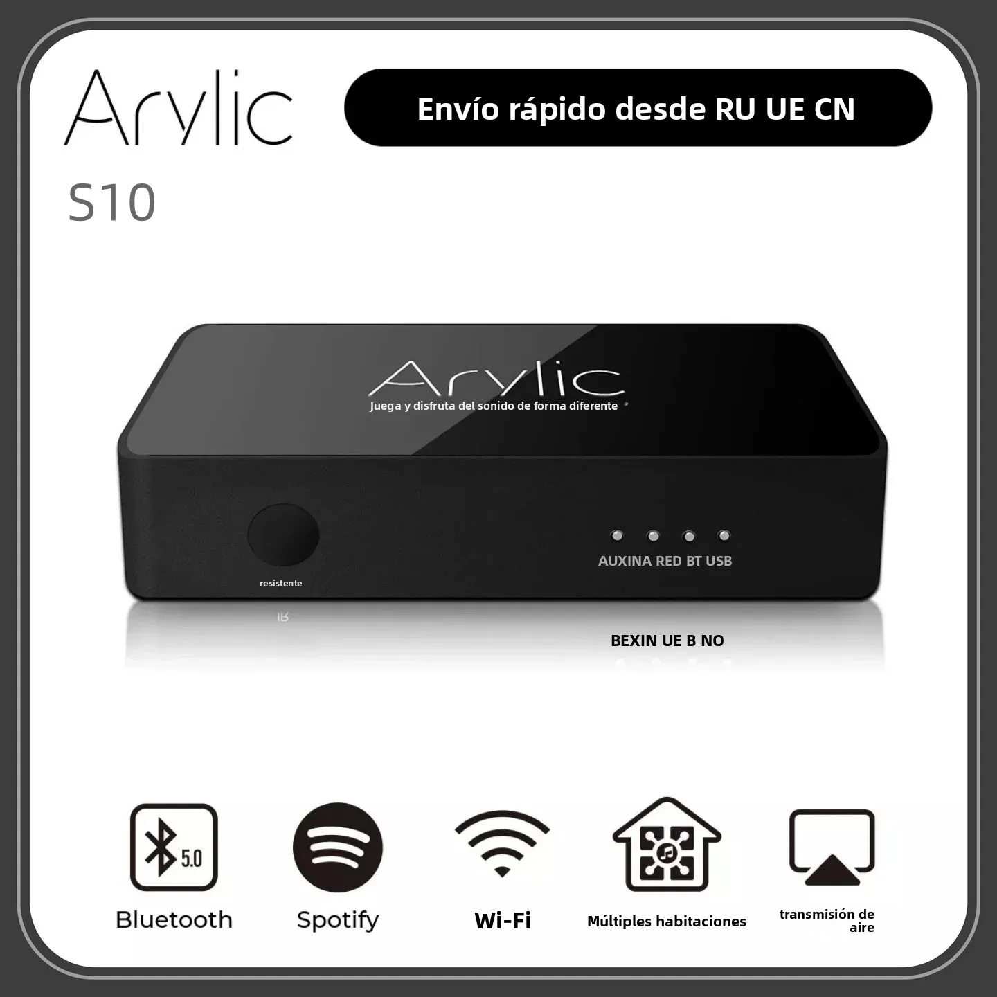 Nuevo amplificador de Audio estéreo HiFi Arylic S10 + WiFi y Bluetooth 5,0 con preamplificador de Audio multiroom de Internet Tadil Airplay DLNA