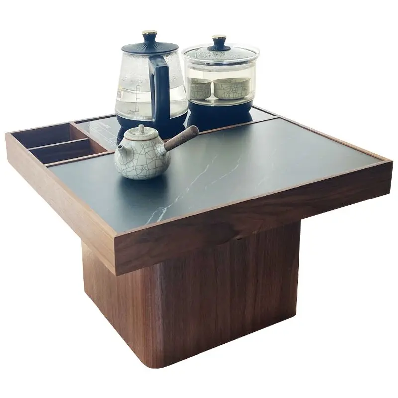 bay window small tea table solid wood balcony table tatami kang ji small platform smart