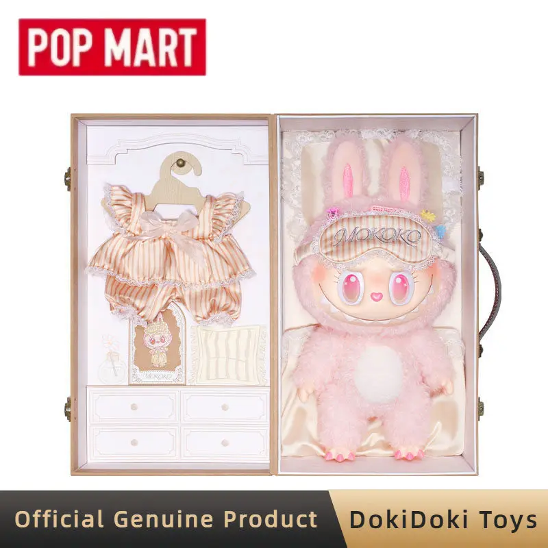 

POPMART Wake Up Mokoko 33 см, виниловая плюшевая большая кукла, подарочная коробка, коллекционная фигурка Mokoko Wake Up Spring, игрушки, подарок на день рождения, слепая коробка