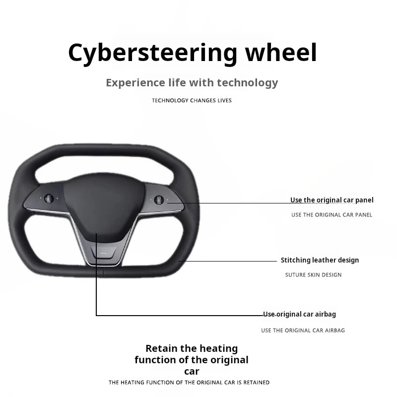 عجلة قيادة رياضية مخصصة سداسية عالمية معدلة على الطرق الوعرة لطراز تسلا 3/Y وشاحنة بيك اب مخصصة