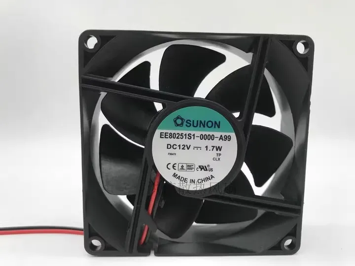 

Бесплатная доставка оригинальный EE80251S1-0000-A99 12 В 1,7 Вт 8 см 8025 2-проводной вентилятор охлаждения