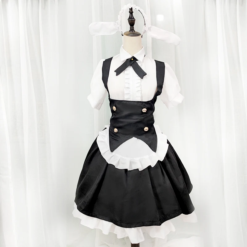 Robe de demoiselle d'honneur, style gothique, oreilles de lapin, ensembles de robe Lolita