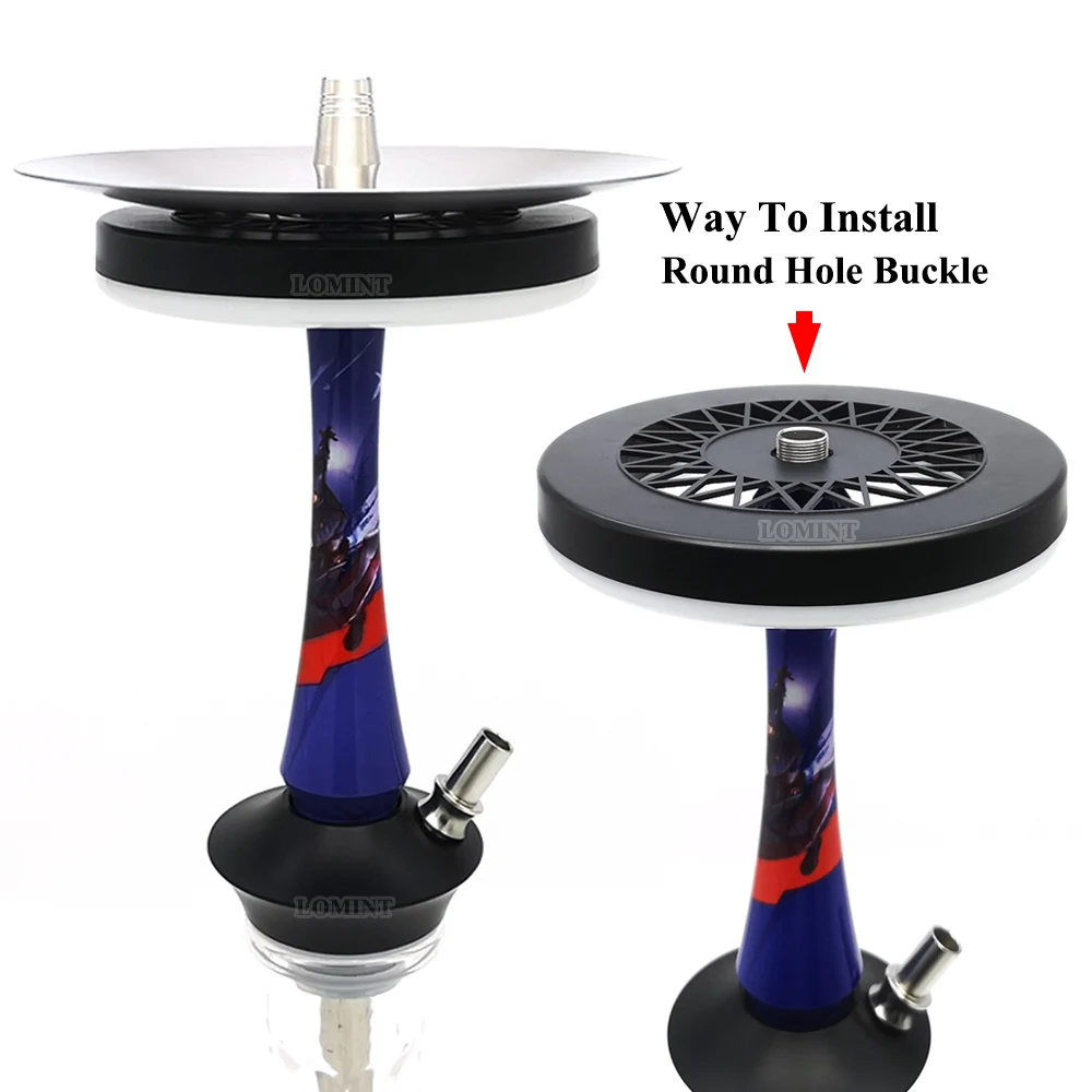 مصباح حلقة شيشة ليد RGB قابلة لإعادة الشحن ، مصباح شيشة ملون ، مشبك ثقب دائري شبكي ، ملحقات تدخين بار ملهى ليلي ، L012