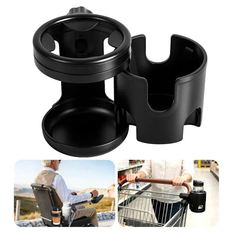 

2-in-1 Cup Holder Baby Stroller Cup Holder Rack Children Bicycle Cart Bottle Rack Kids Bicycle Pushchair Accessories
