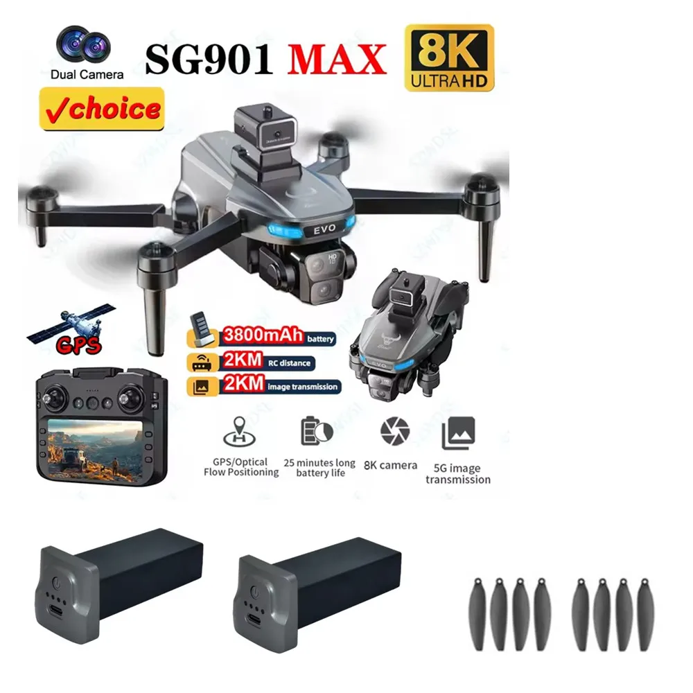 SG901 MAX GPS Drone Battery 3.7v 3800mAh Li-Poly / Propeller Blade / For SG901 MAX Drone Accessory SG901 MAX Drone Parts