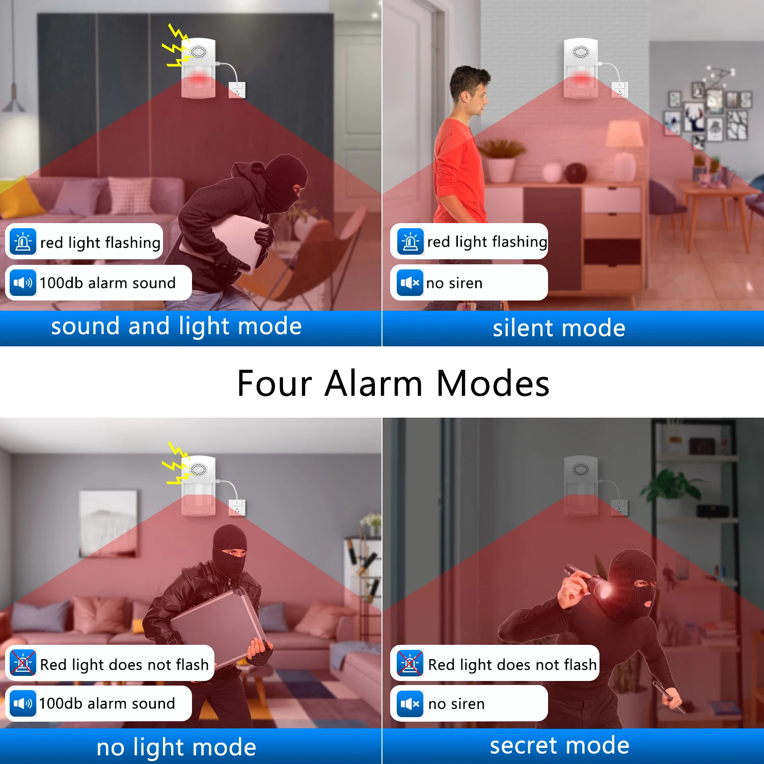 Tuya Wifi Pir Motion Sensor Home Alarmsysteem Infrarood Beweging Detector Afstandsbediening Huisdier Immuun Timing Arm Ontwapenen