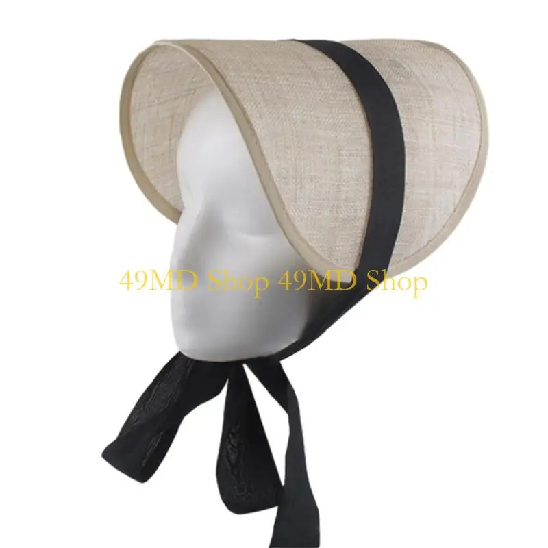 

49MD Элегантный винтажный викторианский капот база DIY Соломенная шляпа для костюма для чаепития французский викторианский капон