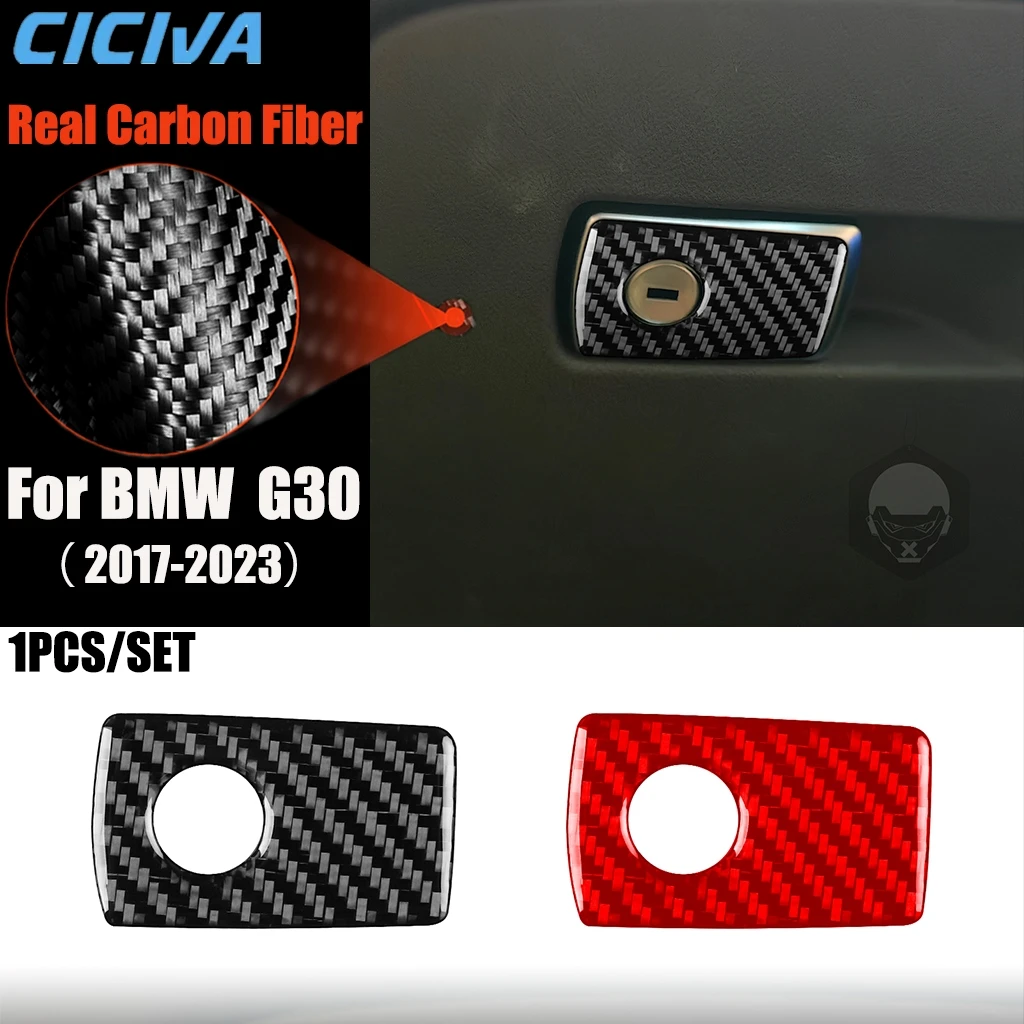 

Carbon Fiber Car Accessories Glove Storage Handle Panel Modified Interior Trim Cover Soft Sticker For BMW 5 Series G30 2016-2023