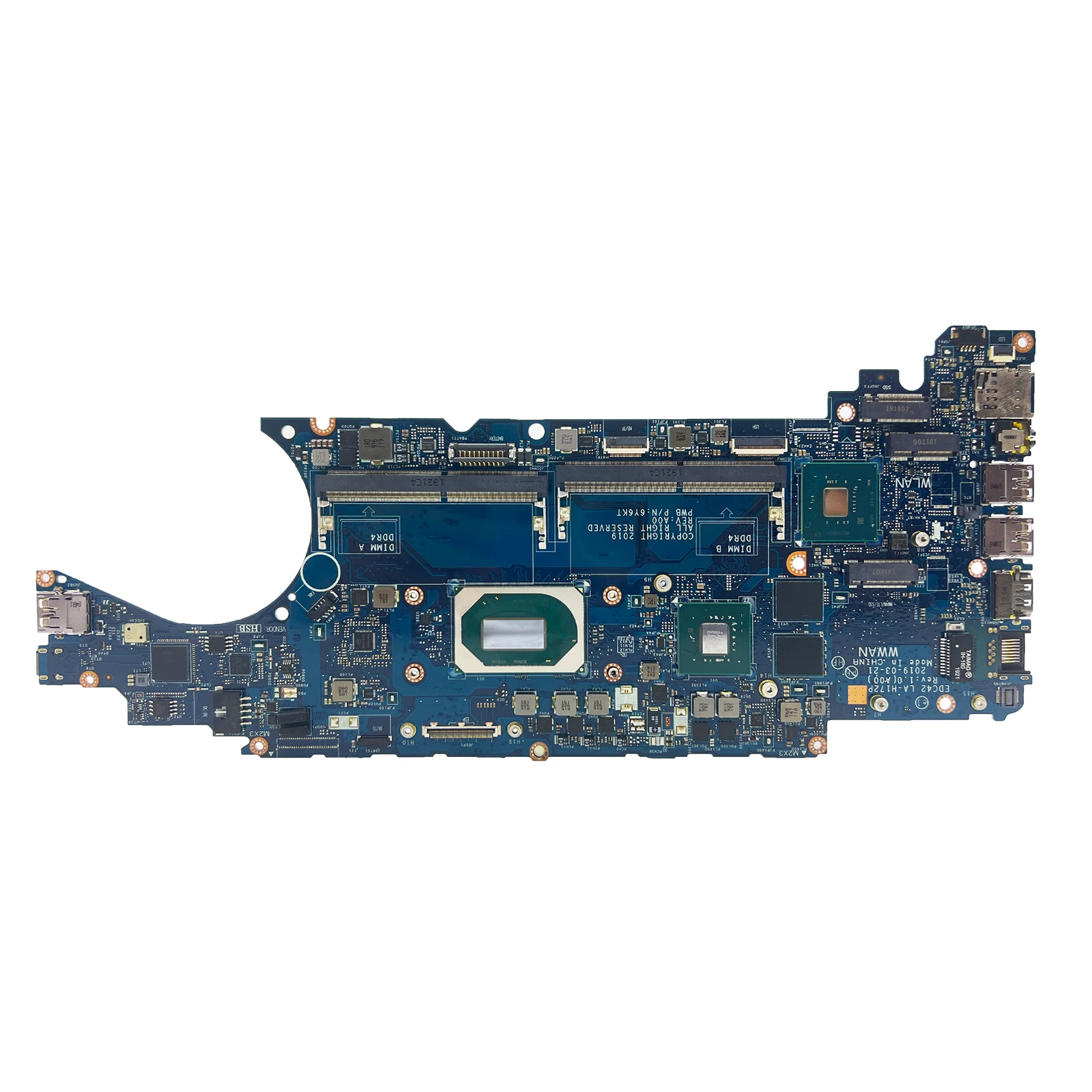 Totalmente testado Motherboard Laptop para Dell, Latitude 5401, Notebook Mainboard, 06Y9J, 04, TXRT, 02T31D, 02T31D, I5-9400H, I7-9850H, LA-H172P