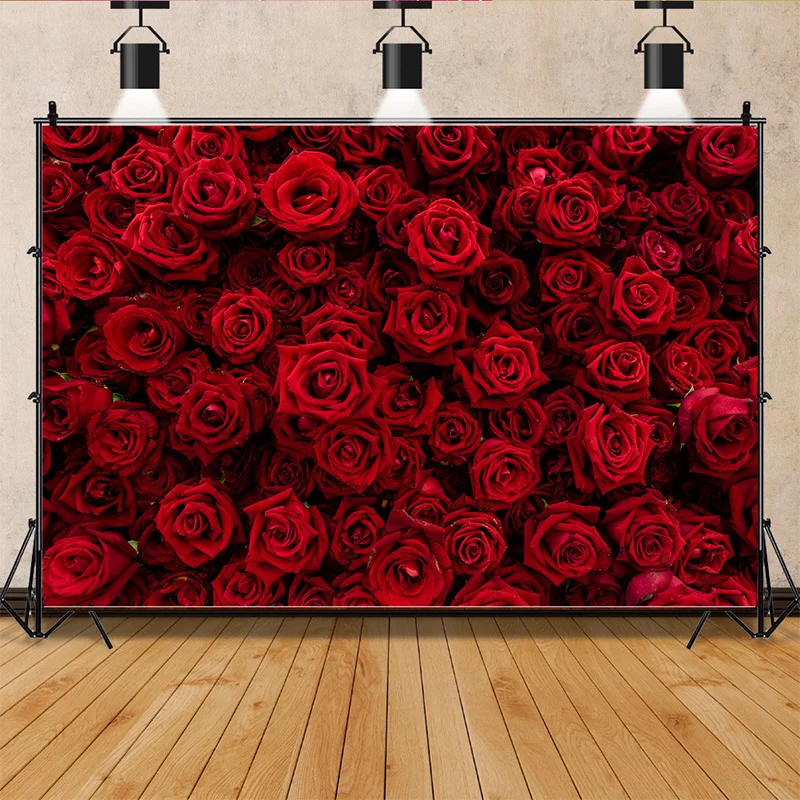 

ZHISUXI Happy Valentine's Day Photography Backdrops Romantic Flower Roses Birthday Decor Balloons Photo Background RQ-71