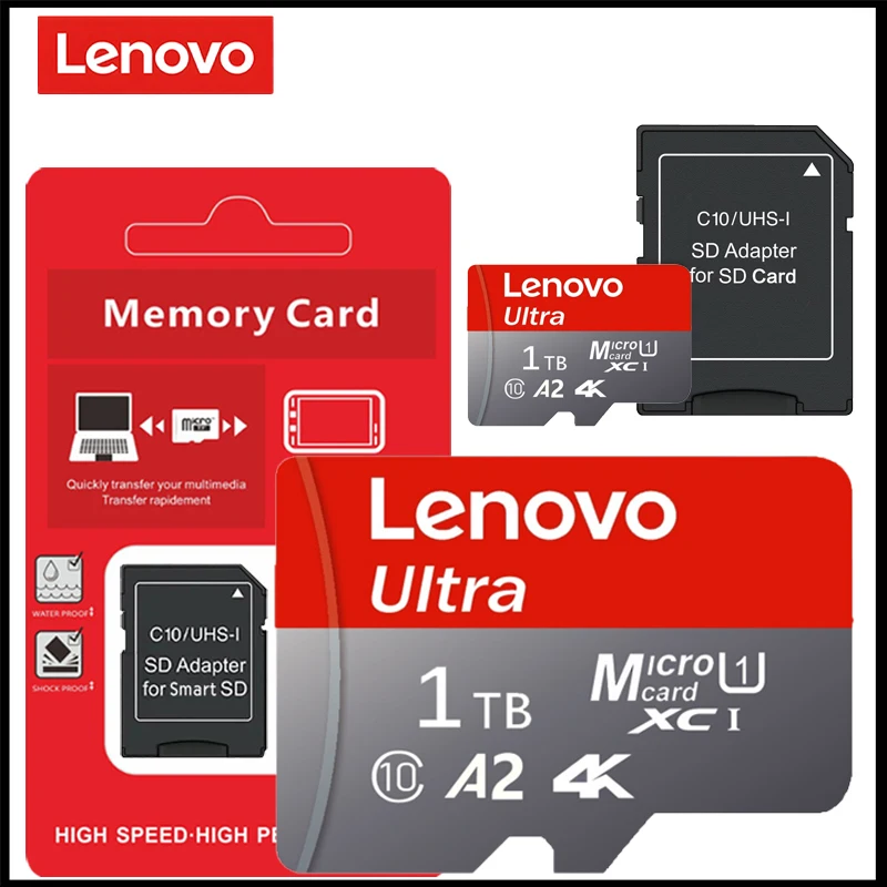 Lenovo High Speed Micro SD Card 512GB A2 U3 V30 Memory Card With Adapter For DJI Drone GoPro Camera 128GB 256GB TF Flash Cards image 3