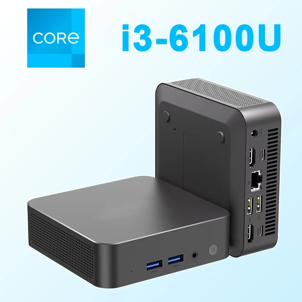 2026 Mini PC Windows 11 Intel Core i9 10980HK Core i3 6100U Draagbare Desktop PC 16GB 32GB DDR4 2TB SSD Gaming Computer kantoor pc