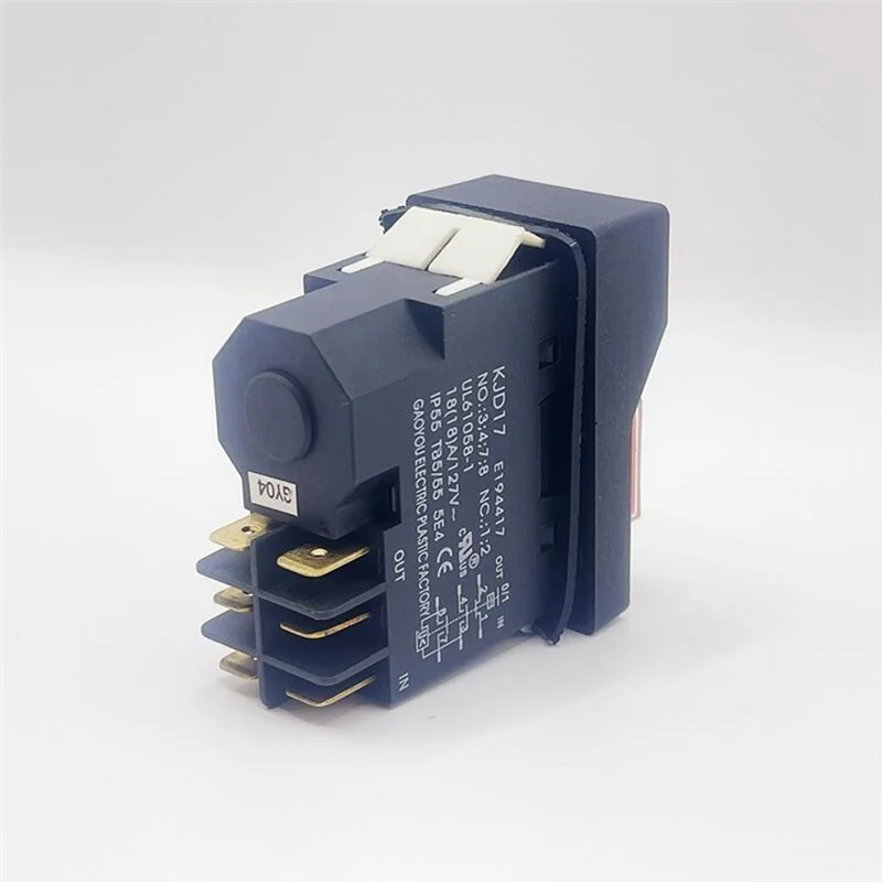 BAAJ-KJD17 interruptores de botón de arranque electromagnético de 6 pines IP55 interruptor de seguridad de equipo impermeable