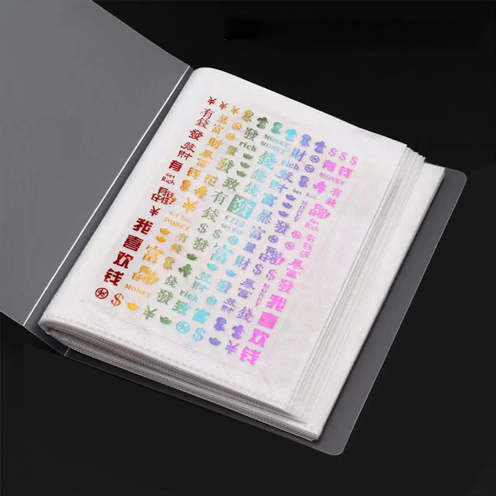 40/100Slots Nail Sticker Storage Book Empty Collection Nails Decal Book Multi Layer Photo Holder for Nail Art Designers Home Use
