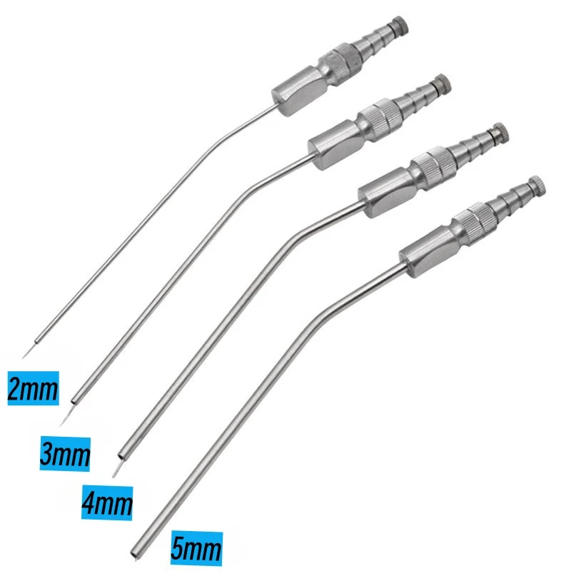 

4Pc Stainless Steel Dental Suction Tube Surgery Aspirator 2mm/3mm/4mm/5mm Autoclavable Laboratory Implant Surgical Tool