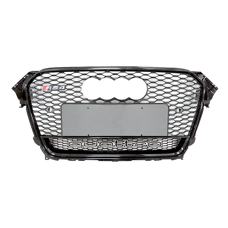 

Free shipping RS4 front car grill for Audi A4 S4 B8.5 upgrade to style with quattro mesh 2013 2014 2015 2016