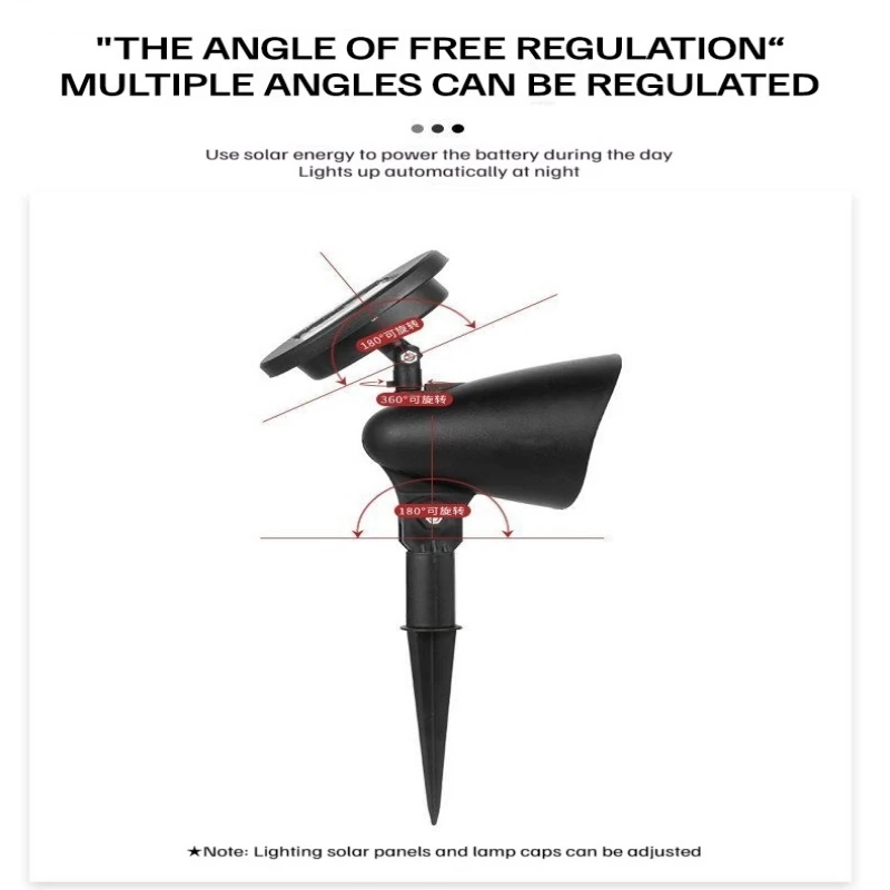 Solar Powered 4/7/9 LED Lamp Adjustable Solar Spotlight In-Ground IP65 Waterproof Landscape Wall Light Outdoor Lighting