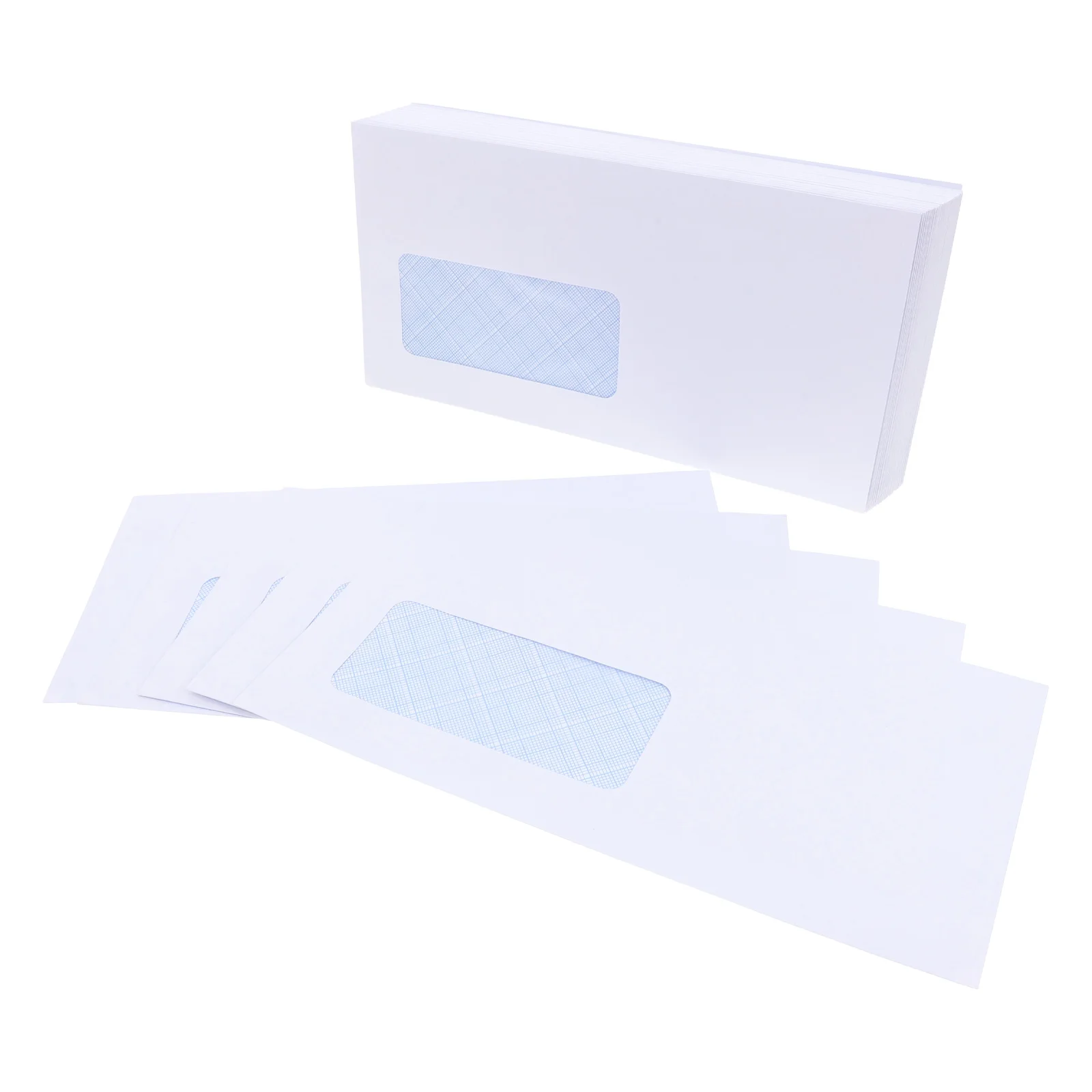 

50pcs Self-Sealing Security White Window for Business Documents Checks Invitations Cards Confidential Mail Storage Pouch Blank