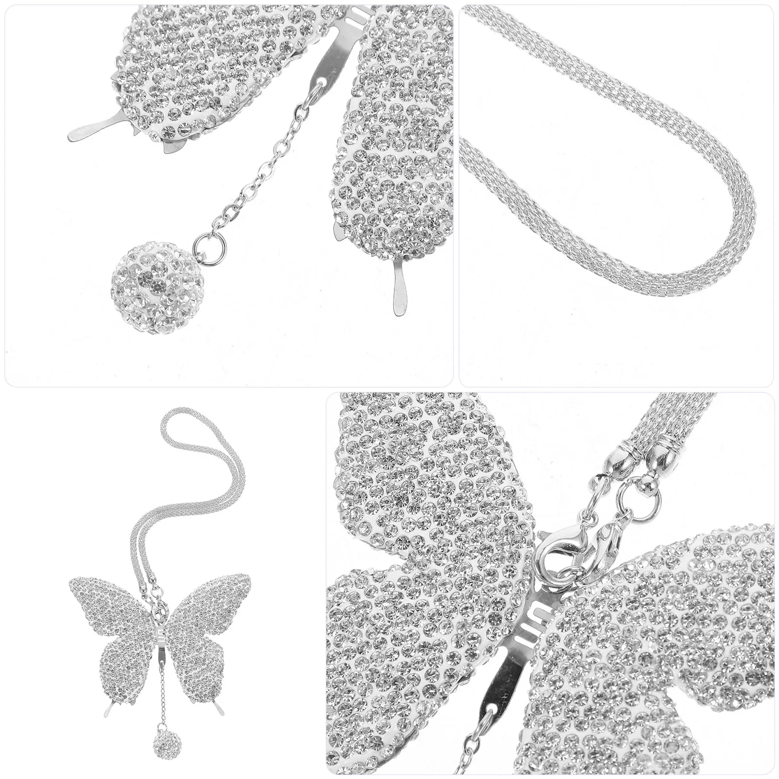 

Butterfly Pendant Car Decorations Charms Automotive Decorative Ornaments Polymer Clay Mirror