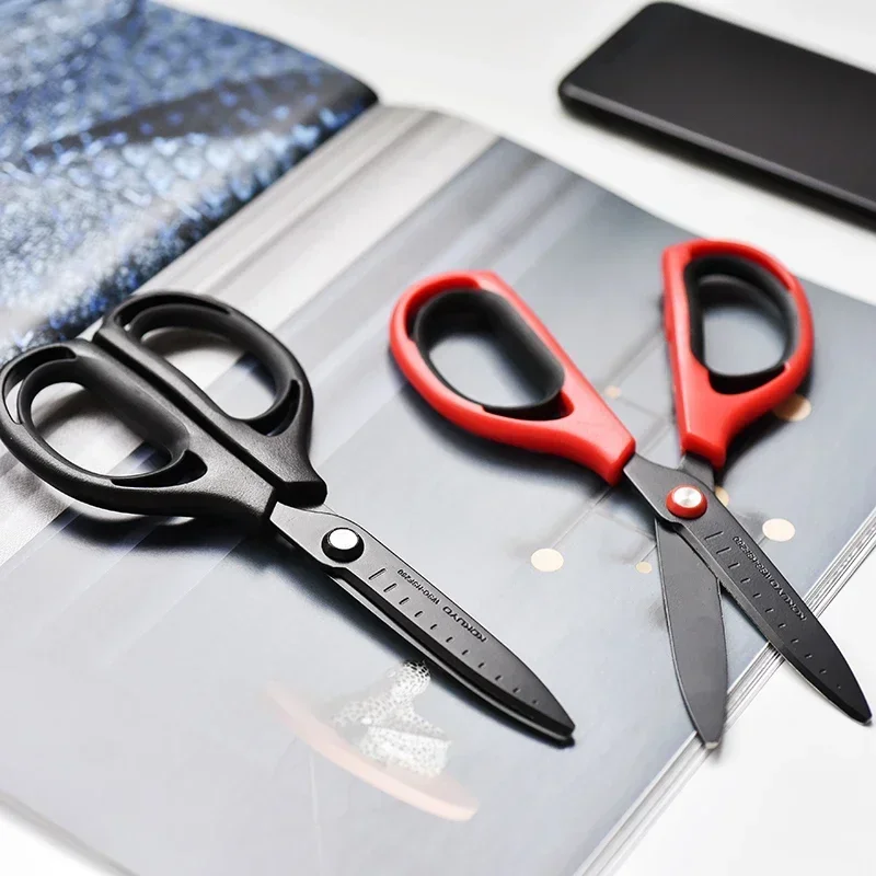 

1pc Anti Stick Multi Color Scissors Cardboard Scissor Cutter Diary Journal Craft Stationery Office School Student Supplies