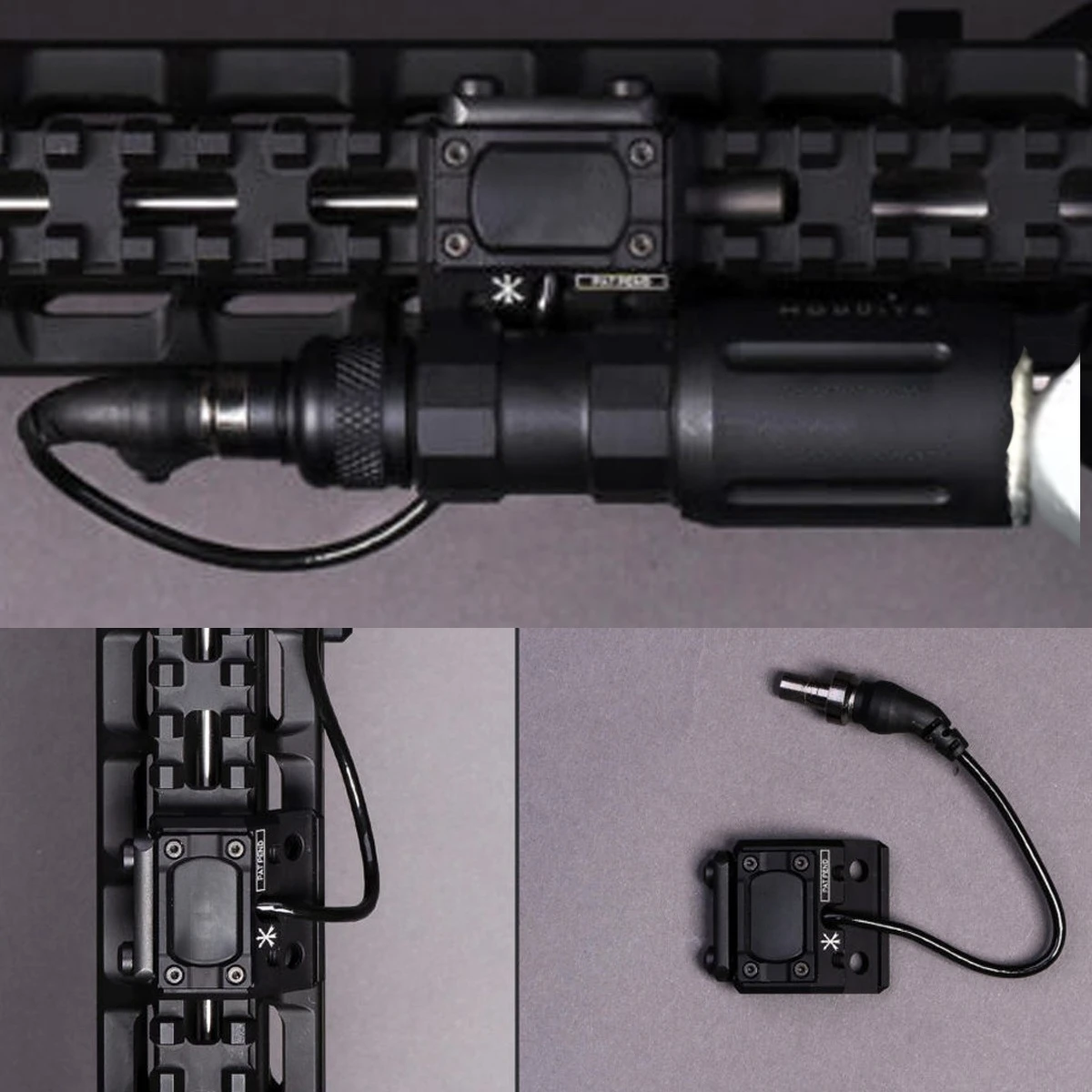 التكتيكية وزارة الدفاع PLH V2 مصباح يدوي الأسلحة كشاف ضوء ارتفاع التجويف الضغط مفتاح بالتحكم عن بعد الأضواء وحدة الساخن زر جبل الادسنس #6