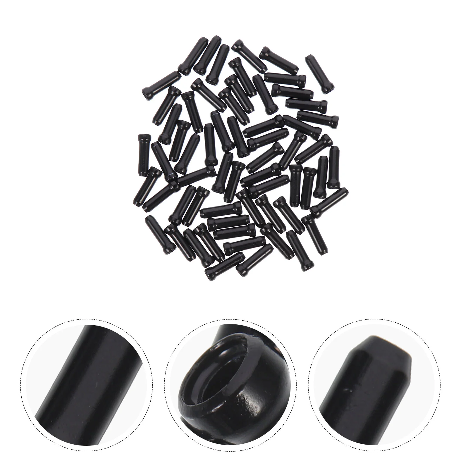 50 Pcs Bicycle Tail Cap Bike Brake Cable End Caps Bulk Supplies Covers Metal Wire Aluminum Alloy Gears Protectors