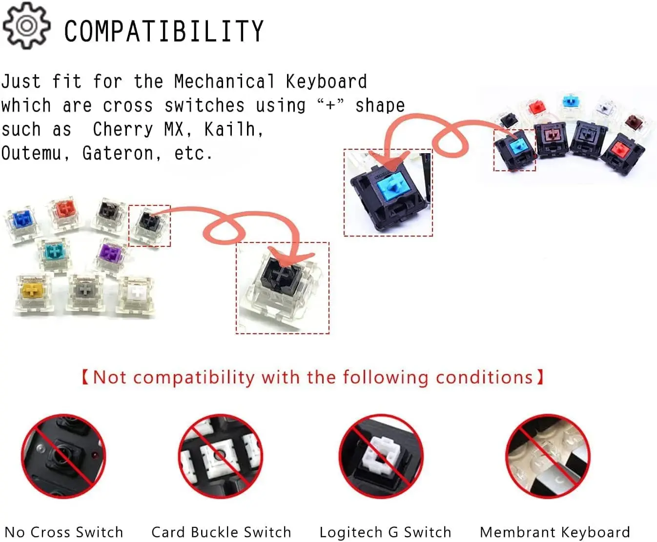 Изготовленные на заказ механические колпачки для клавиш OEM/Cherry/XDA Profile