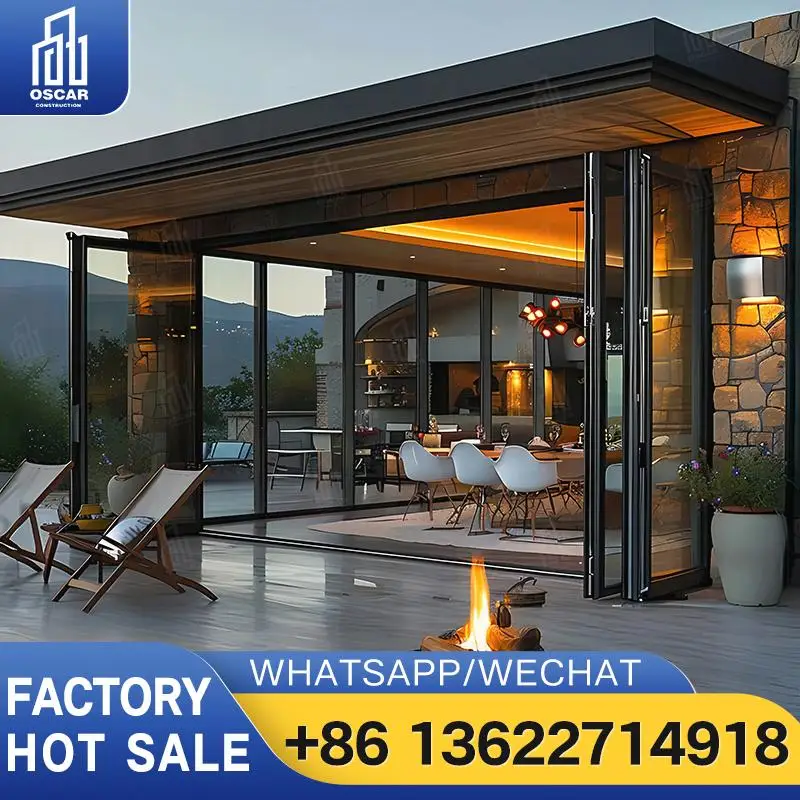 

Настраиваемая фабричная высокофункциональная алюминиевая дверь-гармошка, идеально подходящая для коммерческих помещений в Европе. Алюминиевая складная дверь.