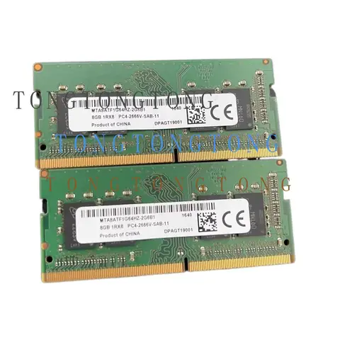 RAM Per Notebook 8 GB DDR4 PC4-2666V – Micron SO-DIMM, Single Module