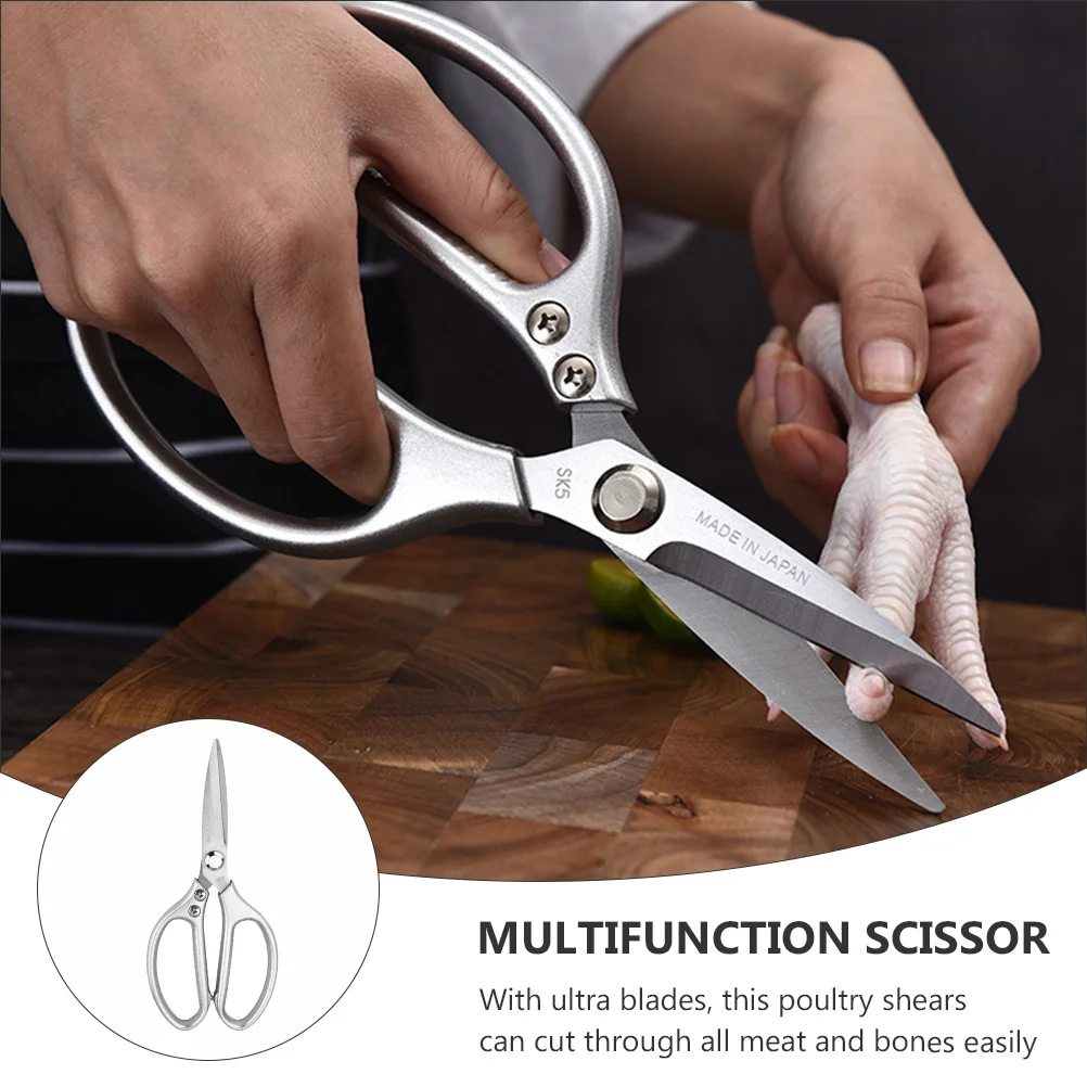 1 قطعة مقص المطبخ الثقيلة الفولاذ المقاوم للصدأ قاطع عظام الدجاج متعددة الوظائف لشواء اللحوم مقص المطبخ