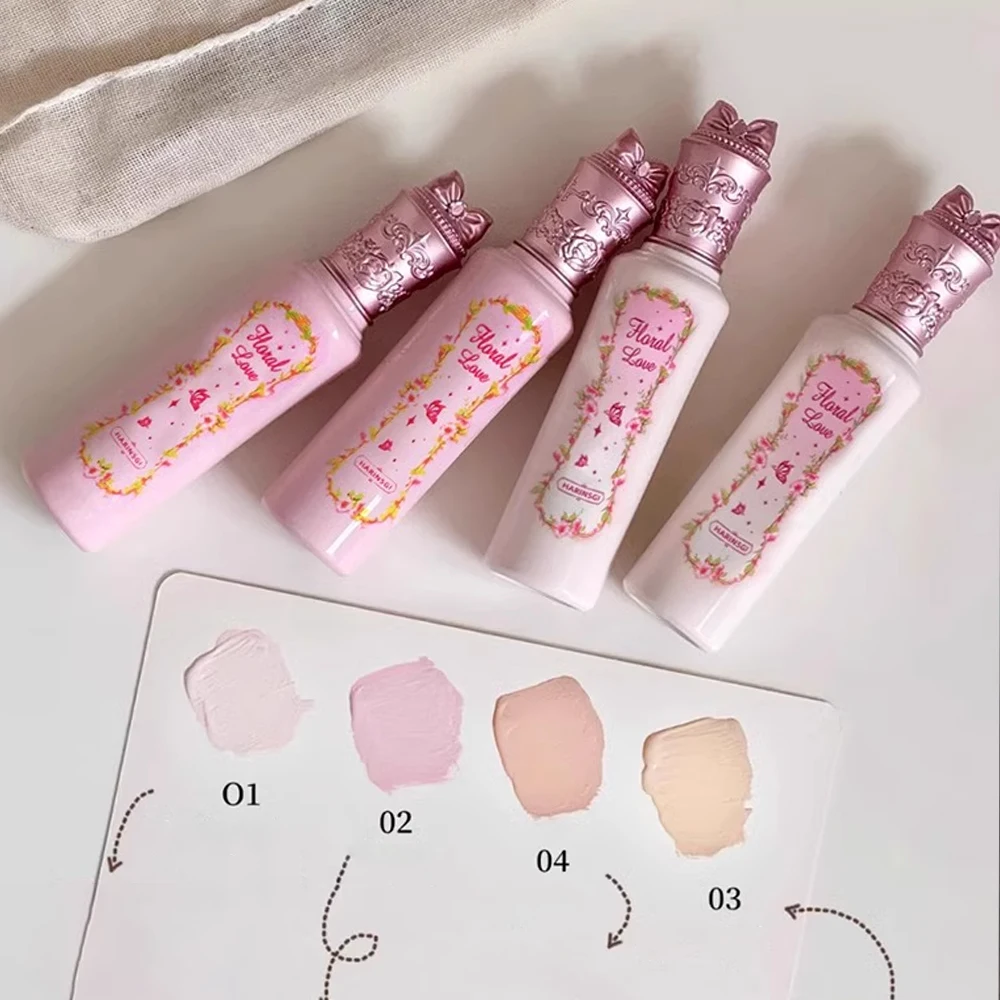 Hellrosa Aufhellender Concealer Flüssig Matt Wasserfest Abdeckt Flecken Akne Hautton-Korrektor Gesichtskontur Gemischte Basis-Make-up-Basis – Detail 2