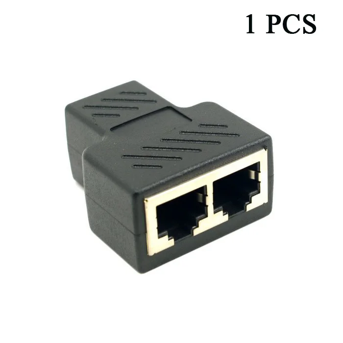 Ein-zu-zwei-Adapter für Ethernet-Kabelsplitter Rj45 8P8C PC-Version, gleichzeitiger Internetzugang, IPTV-Breitband, Drei-Wege-Verbindung