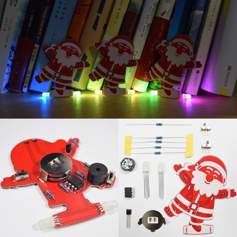 Dancing Santa Christmas Tree Decoration DIY Santa Music LED Electronic Kits Xmas Pendant Home Decor Dropshipping