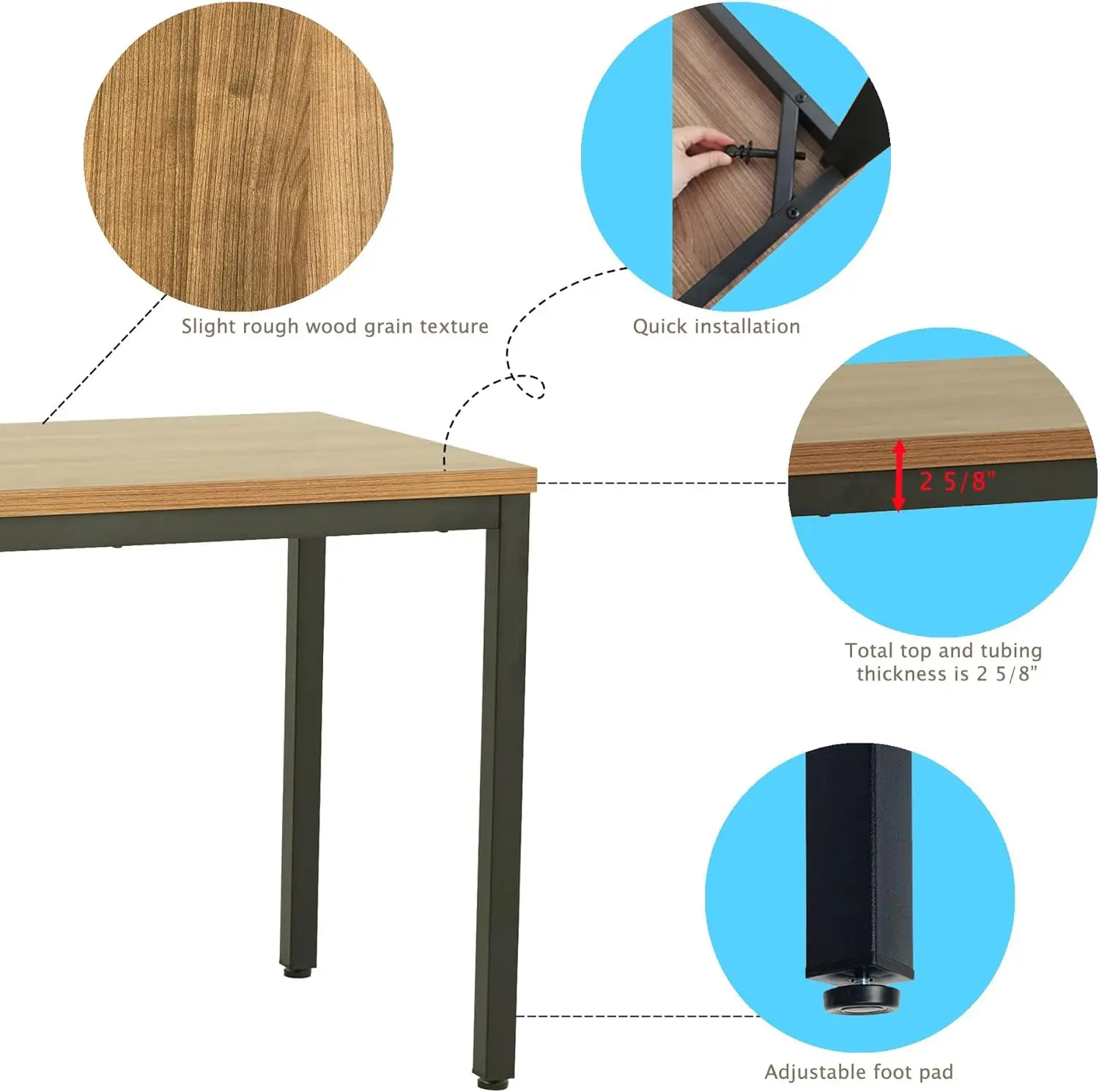 Imagem -05 - Mesa de Computador Multiuso Perfeita para Trabalho e Estudo Elegante e Resistente 36x72 em