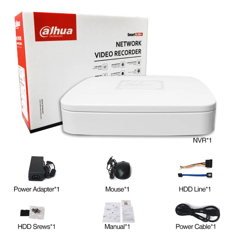 Dahua NVR NVR4104-P-EI NVR4108-8P-EI ulepszenie NVR4104-P-4KS2/L 4CH 8CH Onvif 4PoE 8PoE h. 265 sieciowy rejestrator wideo wizjsense