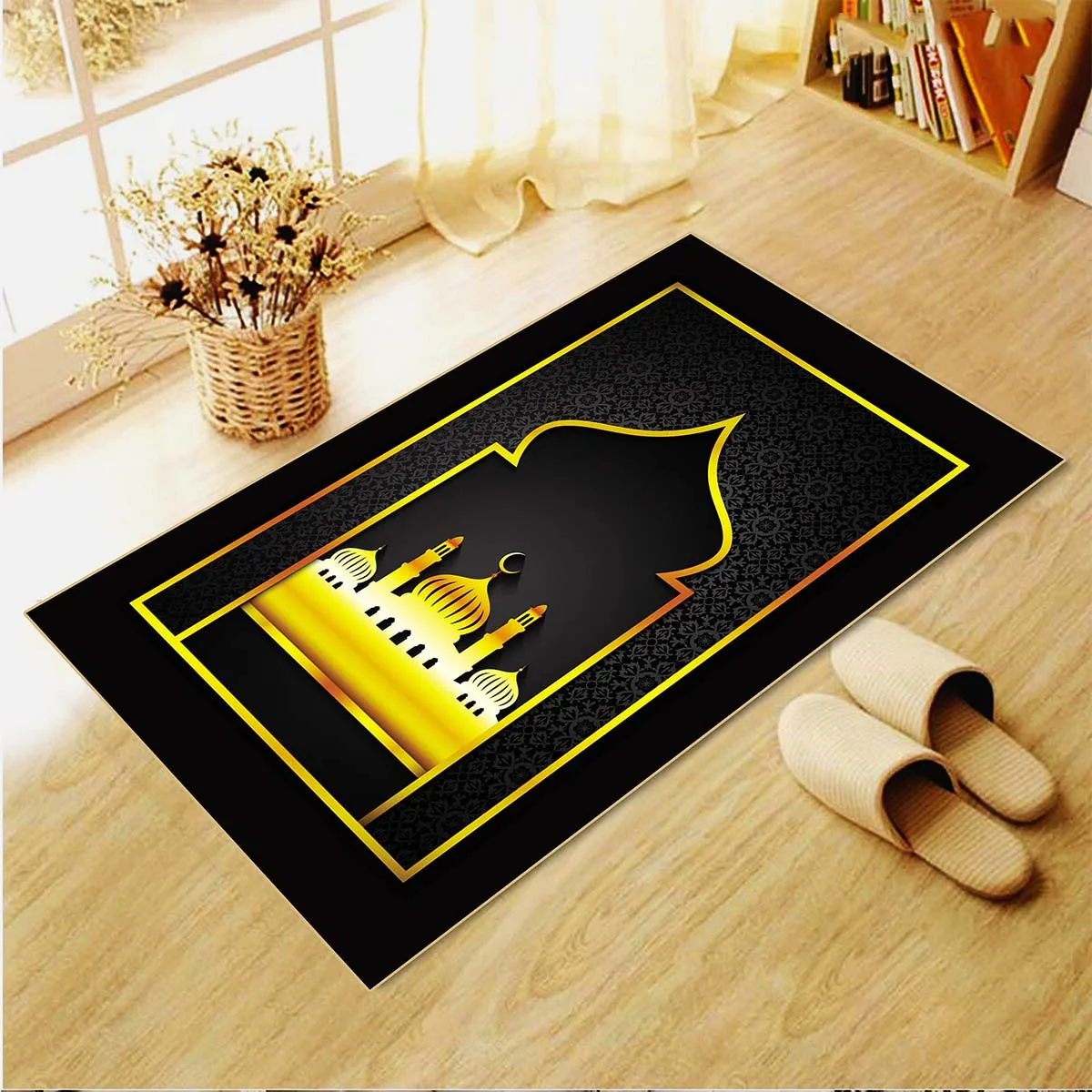 Muslim Prayer Rug Floor Mats Carpet for Living Room Doormat Plush Non-slip Chair Mat Bathroom Carpet Furry Carpet In The Bedroom