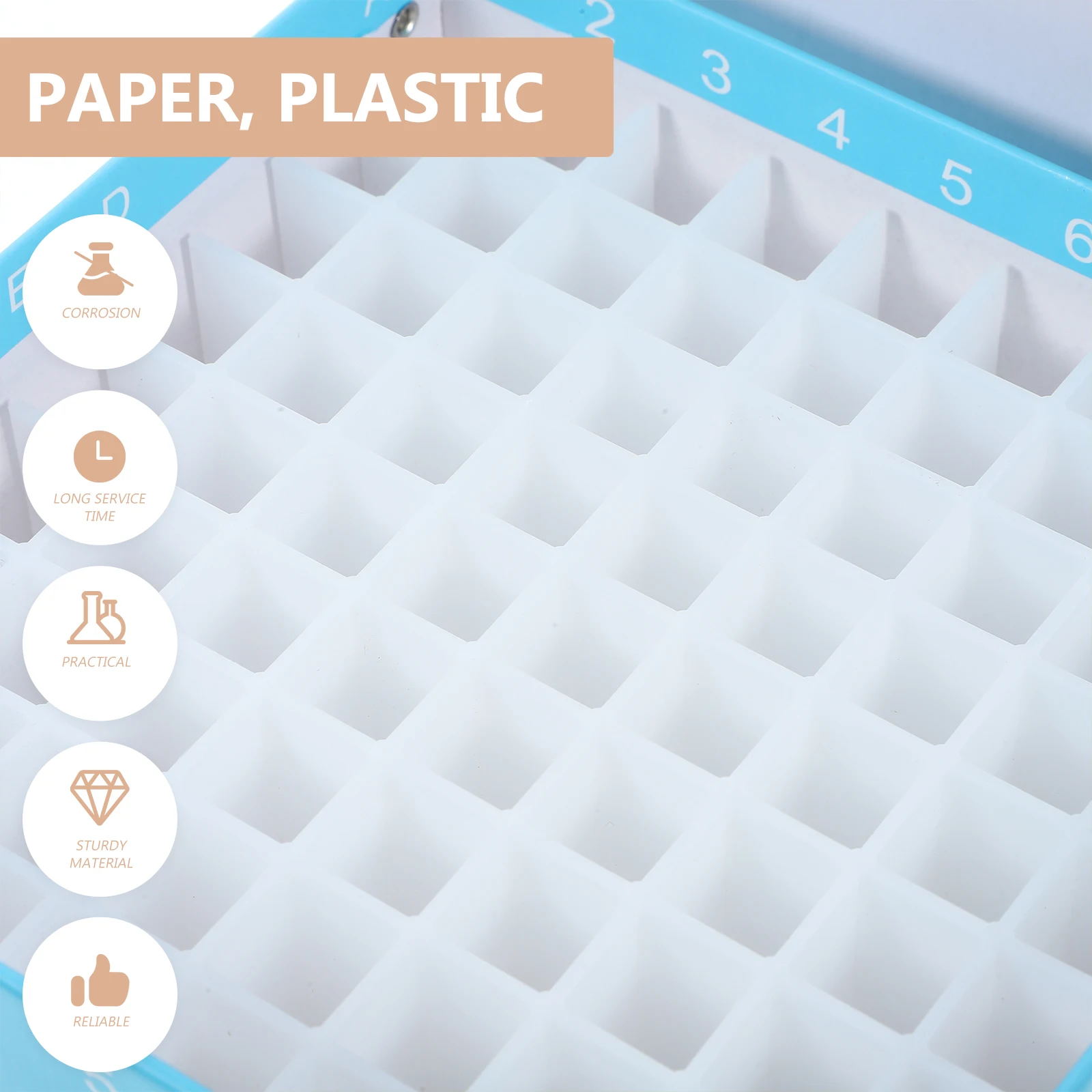 

Tube Box Microcentrifuge Rack For Freezer Lab Tube Holder Paper Plastic Container Multi Grid