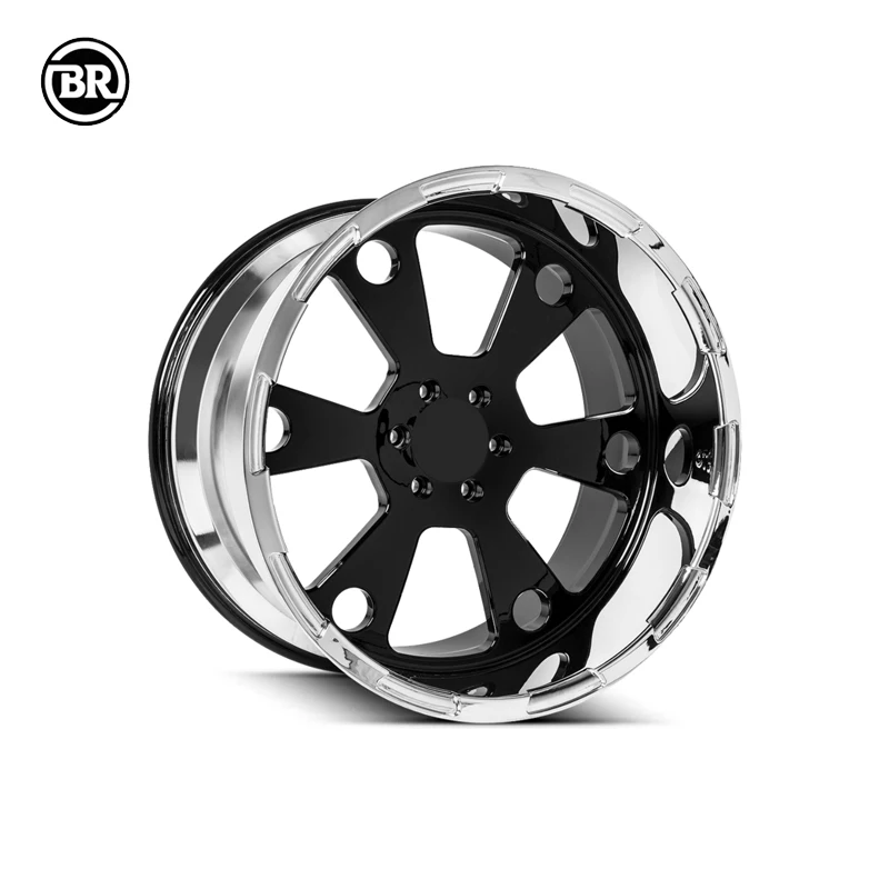 

Custom Matte Black Polishing 18-26 Inch Racing Car Wheels Deep Dish Forged 5*130 Rims With Polished Lip