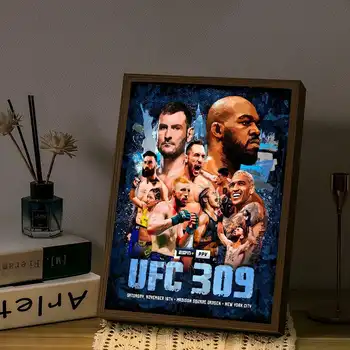 U-Ultimate F-Fighting C-אליפות UFC דביקה עצמית אמנות פוסטר קיר באיכות HD רטרו פוסטרים לעיצוב הבית 10 best sales פוסטרים של UFC - №4