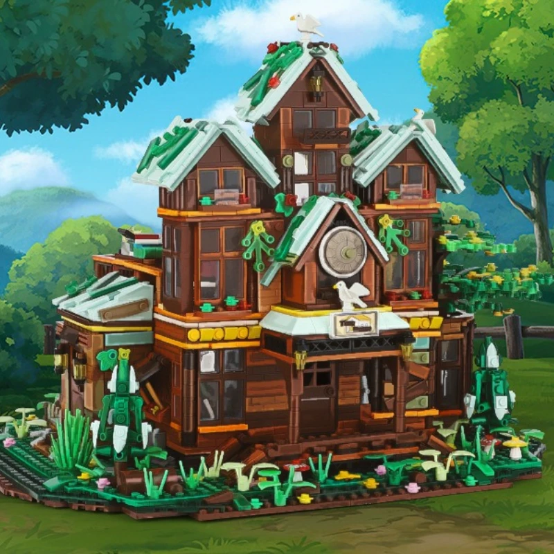 Time House Klassische Szene Straßenansicht Mini-Baustein-Set - Kreatives Bausteinspielzeug für Kinder Architektonisches Hausmodell-Bausatz Geschenk